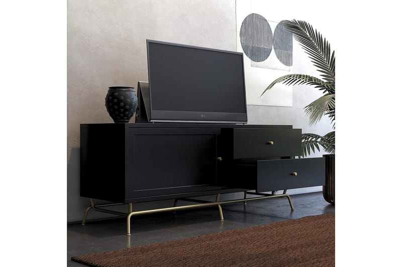 Nova TV-bord 150x50 cm Sort - CosmoLiving - Møbler - TV borde & mediemøbler - TV-borde