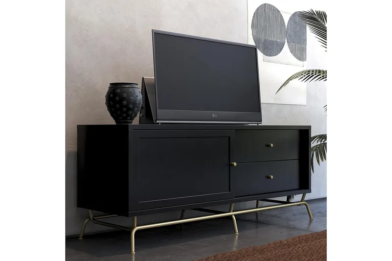 Nova TV-bord 150x50 cm Sort - Møbler - TV borde & mediemøbler - TV-borde