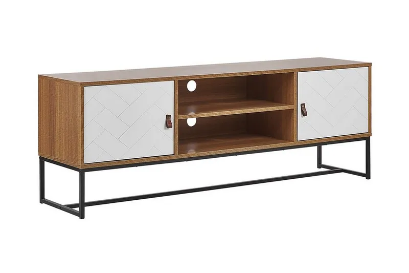 Nueva TV-bord 150x40 cm, Lysebrun/Hvid