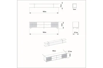 Ocotla TV-Bord 179,8 cm - Hvid - Møbler - TV borde & mediemøbler - TV-borde