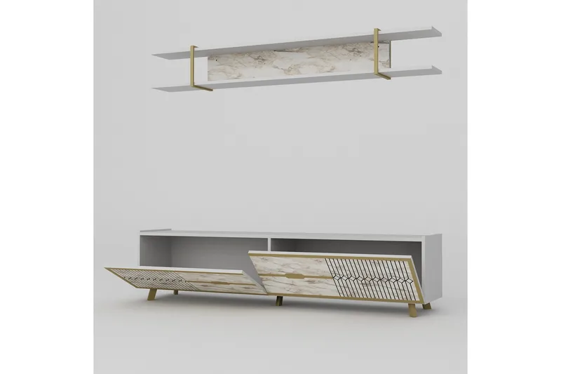 Ocotla TV-Bord 179,8 cm - Hvid - Møbler - TV borde & mediemøbler - TV-borde