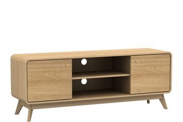 Olivet Gulvstående Tv-bord 140 cm med Opbevaring i Lyst Træ - Brun - Møbler - TV borde & mediemøbler - TV-borde