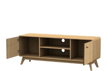 Olivet Gulvstående Tv-bord 140 cm med Opbevaring i Lyst Træ - Brun - Møbler - TV borde & mediemøbler - TV-borde