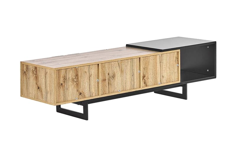 Orbetello TV-bord 160x39 cm - Lyst Træ/Sort - Møbler - TV borde & mediemøbler - TV-borde