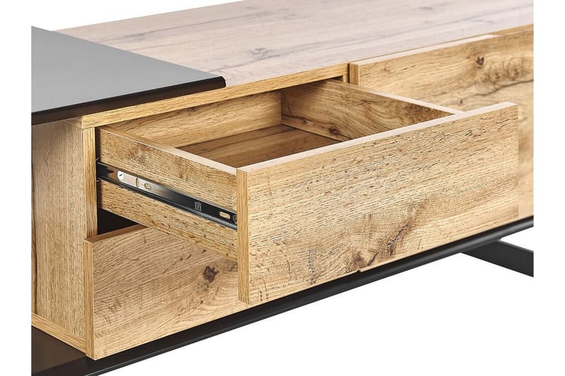 Orbetello TV-bord 160x39 cm - Lyst Træ/Sort - Møbler - TV borde & mediemøbler - TV-borde