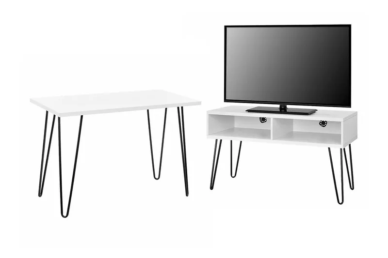 Owen TV-bord 107x50 cm Hvid - Dorel Home - Møbler - TV borde & mediemøbler - TV-borde