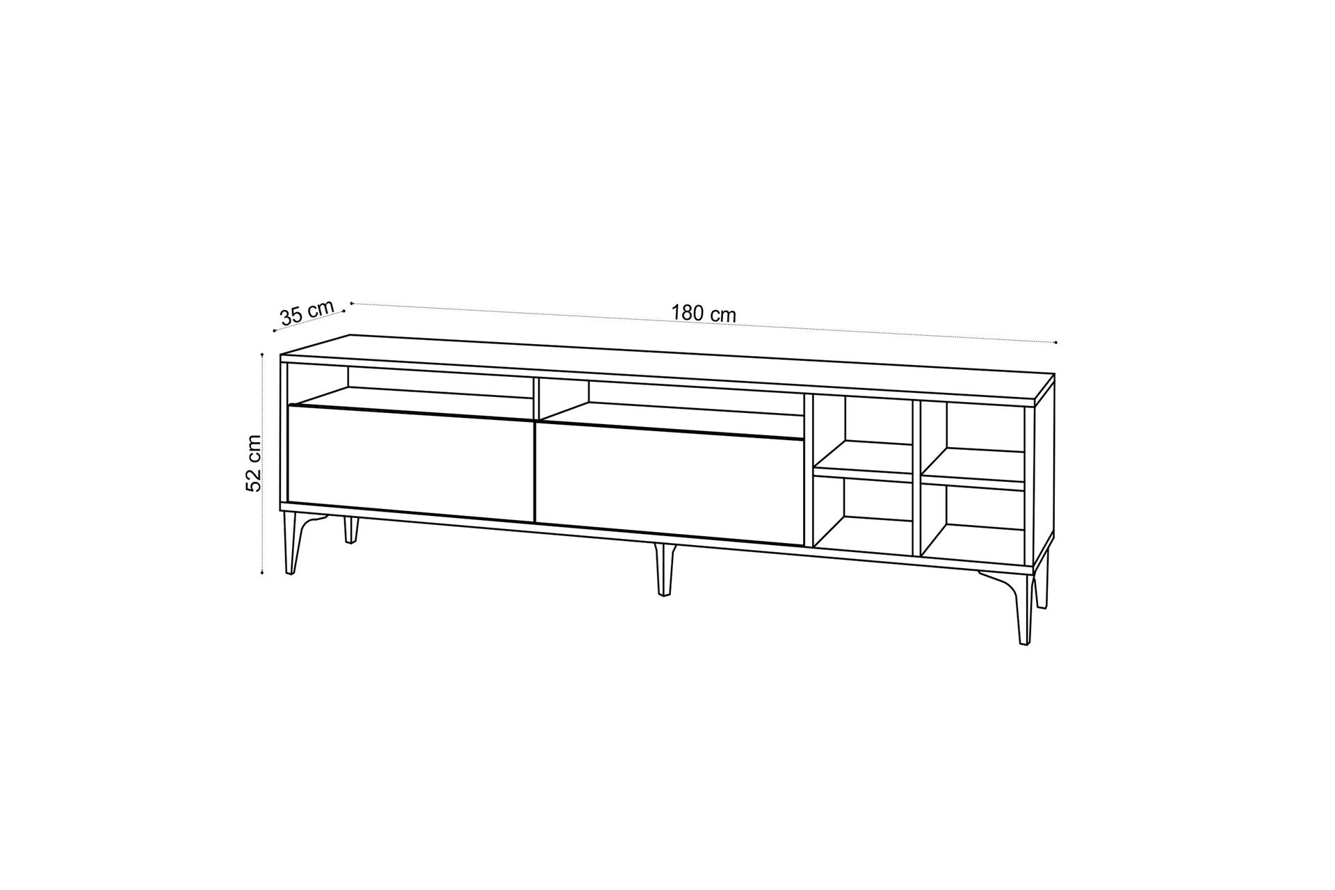 Palfrey TV-Bord 180 cm - Natur - Møbler - TV borde & mediemøbler - TV-borde