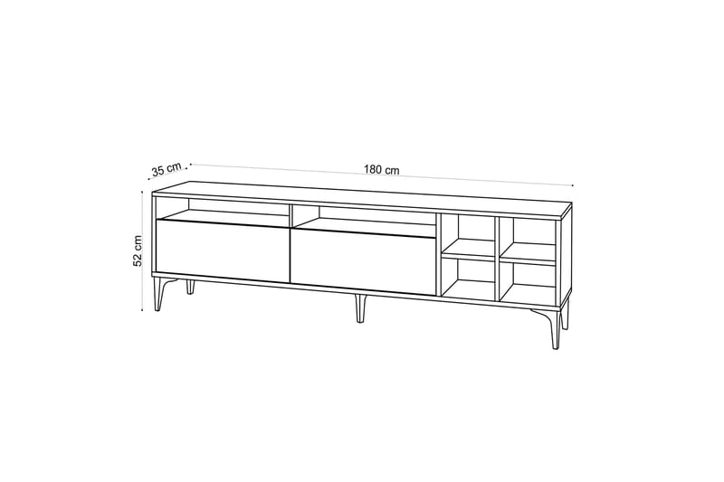 Palfrey TV-Bord 180 cm - Natur - Møbler - TV borde & mediemøbler - TV-borde