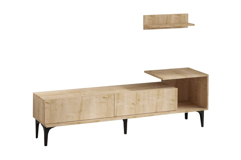 Plasanta TV-bord 180 cm - Natur/Hvid - Møbler - TV borde & mediemøbler - TV-borde
