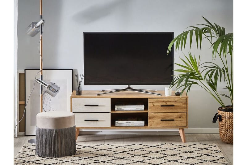 Poblat TV-Bord 120 cm - Hvid - Møbler - TV borde & mediemøbler - TV-borde