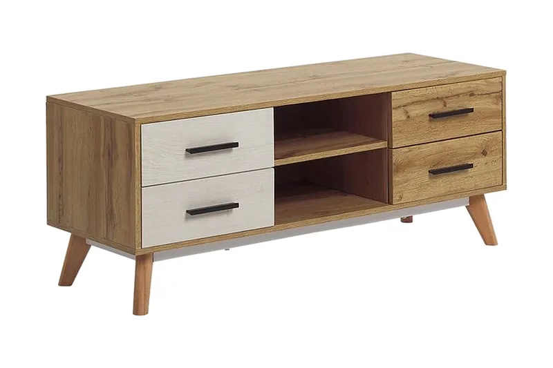 Poblat TV-Bord 120 cm, Hvid