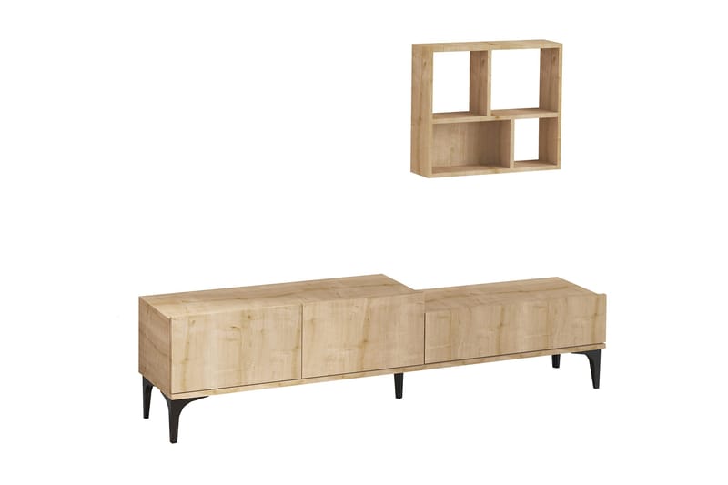 Poderas TV-bord 180 cm - Natur/Hvid - Møbler - TV borde & mediemøbler - TV-borde