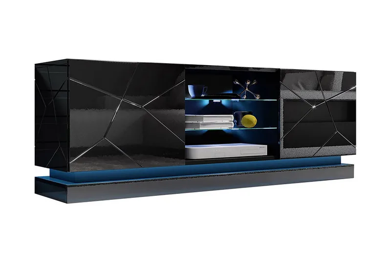 Qiu TV-Bord 160 cm, Sort