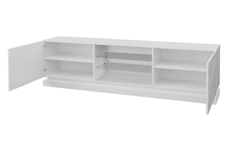 Qiu TV-Bord 40x200 cm - Hvid/Højglans - Møbler - TV borde & mediemøbler - TV-borde