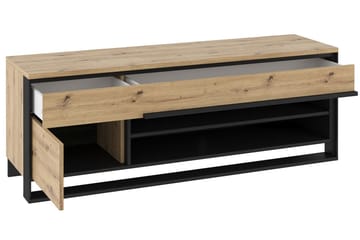 Quant Gulvstående Tv-bord 155 cm med Opbevaring i Lyst Træ - Beige - Møbler - TV borde & mediemøbler - TV-borde