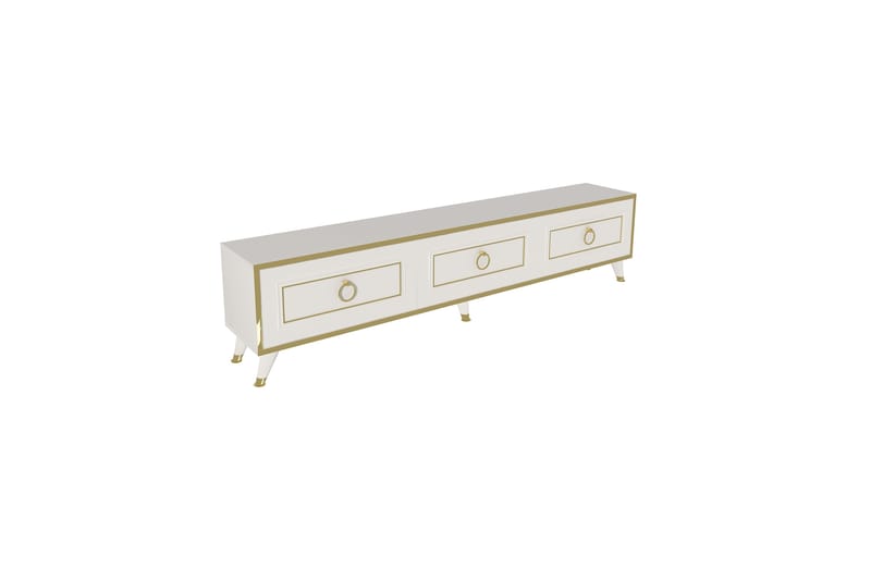Rame TV-Bord 180 cm - Guld/Hvid - Møbler - TV borde & mediemøbler - TV-borde