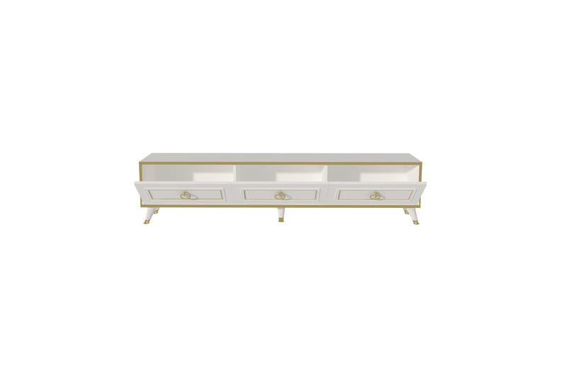 Rame TV-Bord 180 cm - Guld/Hvid - Møbler - TV borde & mediemøbler - TV-borde