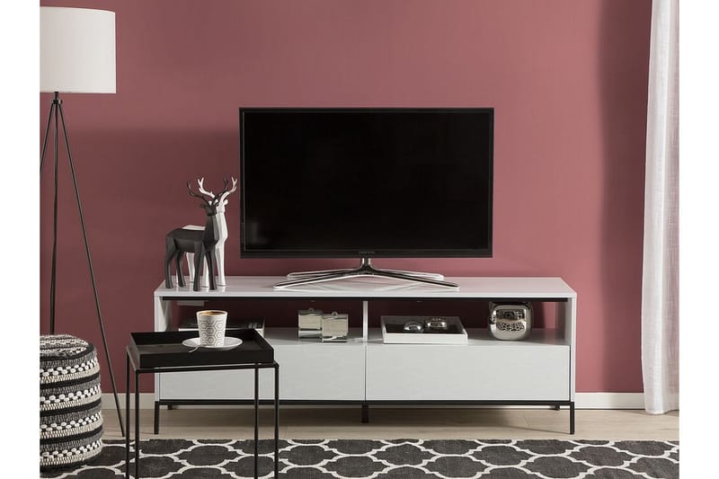 Revelle TV-Bord 150 cm med LED - Hvid - Møbler - TV borde & mediemøbler - TV-borde