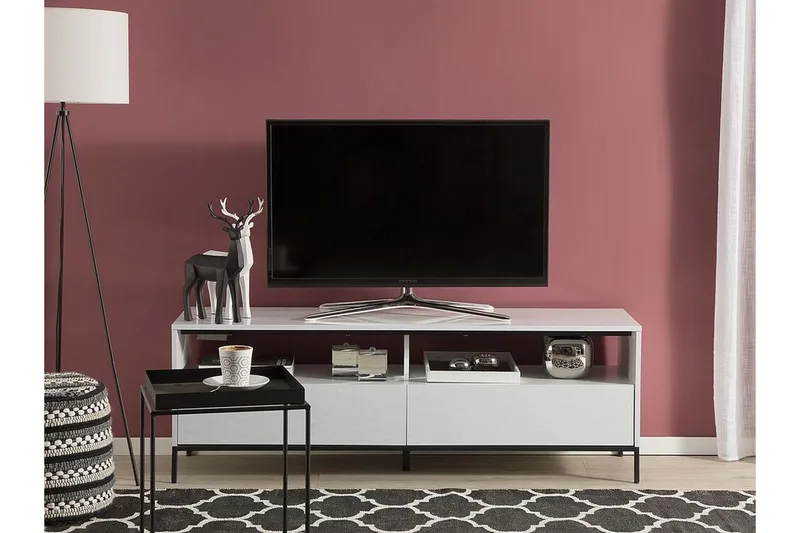Revelle TV-Bord 150 cm med LED - Hvid - Møbler - TV borde & mediemøbler - TV-borde