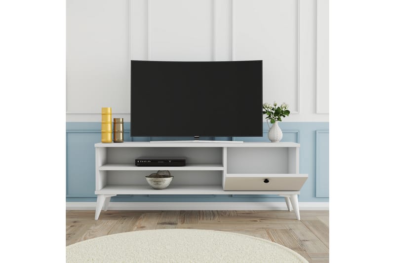 Reyne TV-bord 120 cm - Hvid - TV-borde