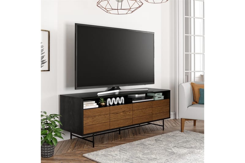 Reznor Tv-bord 157,5x49,5 cm Sort/Brun, Dorel Home