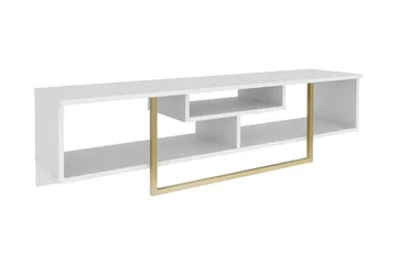 Rinorea Fritstående Tv-bord 150 cm med Opbevaring i Malet Træ - Hvid - Møbler - TV borde & mediemøbler - TV-borde