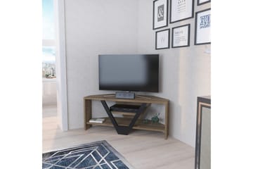 Rinorea Fritstående Tv-bord 90 cm med Opbevaring i Mørkt Træ - Brun - Møbler - TV borde & mediemøbler - TV-borde