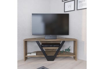 Rinorea Fritstående Tv-bord 90 cm med Opbevaring i Mørkt Træ - Brun - Møbler - TV borde & mediemøbler - TV-borde
