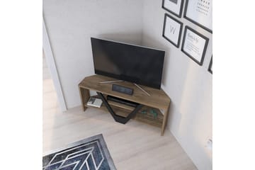 Rinorea Fritstående Tv-bord 90 cm med Opbevaring i Mørkt Træ - Brun - Møbler - TV borde & mediemøbler - TV-borde
