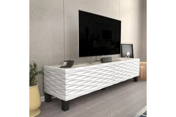 Rinorea Gulvstående TV-bænk 149,2 cm med Opbevaring i Malet Træ - Hvid - Møbler - TV borde & mediemøbler - TV-borde