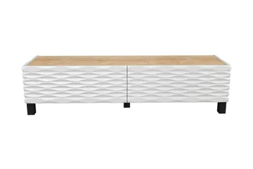 Rinorea Gulvstående TV-bænk 149,2x38 cm med Opbevaring i Eg - Hvid - Møbler - TV borde & mediemøbler - TV-borde