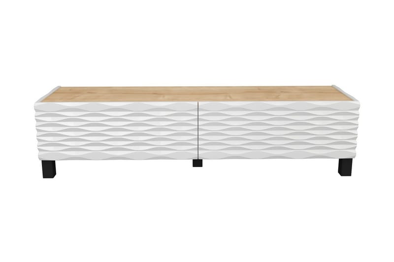 Rinorea Gulvstående TV-bænk 149,2x38 cm med Opbevaring i Eg - Hvid - Møbler - TV borde & mediemøbler - TV-borde