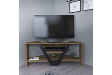 Rinorea Gulvstående TV-bænk 90 cm med Opbevaring i Mørkt Træ - Lysebrun - Møbler - TV borde & mediemøbler - TV-borde