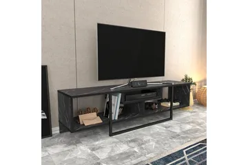 Rinorea Gulvstående Tv-bord 150 cm med Opbevaring i Malet Træ - Sort - Møbler - TV borde & mediemøbler - TV-borde