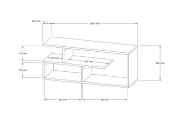 Rinorea TV-Bord 100x40 cm - Hvid - Møbler - TV borde & mediemøbler - TV-borde