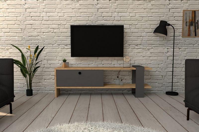 Rinorea TV-Bord 120x36,8 cm - Antracit - Møbler - TV borde & mediemøbler - TV-borde