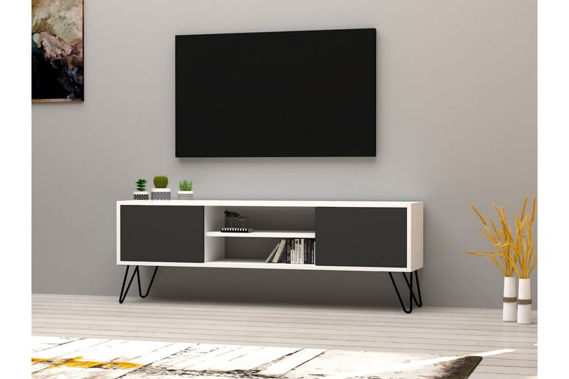 Rinorea TV-Bord 140x50 cm - Hvid - TV-borde