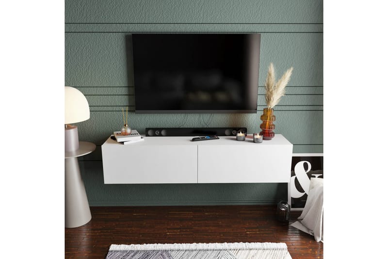 Rinorea TV-Bord 159,7x34,1 cm - Hvid - Møbler - TV borde & mediemøbler - TV-borde