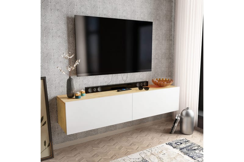Rinorea TV-Bord 159,7x34,1 cm - Hvid - TV-borde