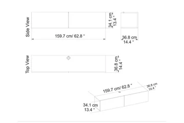 Rinorea TV-Bord 159,7x34,1 cm - Hvid - Møbler - TV borde & mediemøbler - TV-borde