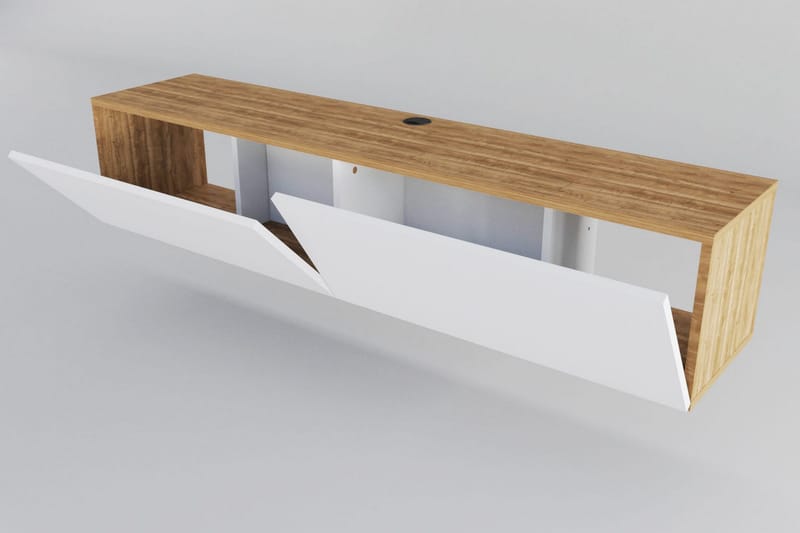 Rinorea TV-Bord 159,7x34,1 cm - Hvid - Møbler - TV borde & mediemøbler - TV-borde