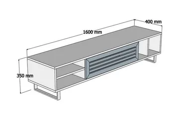 Rinorea TV-Bord 160x35 cm - Brun - Møbler - TV borde & mediemøbler - TV-borde