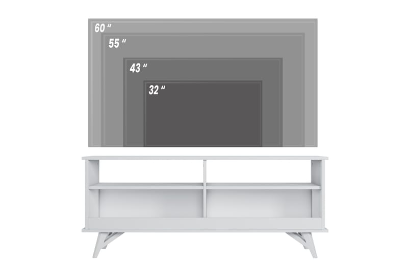 Risind TV-bord 140 cm - Hvid - TV-borde