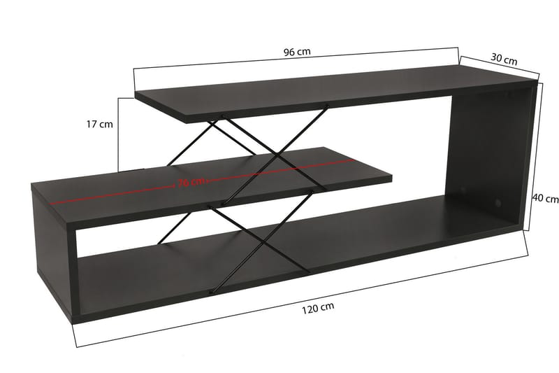 Riyana TV-bord 120 cm - Antracit - Møbler - TV borde & mediemøbler - TV-borde