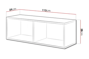 Roco TV-bänk 112,5x39x37,5 cm Black - Møbler - TV borde & mediemøbler - TV-borde