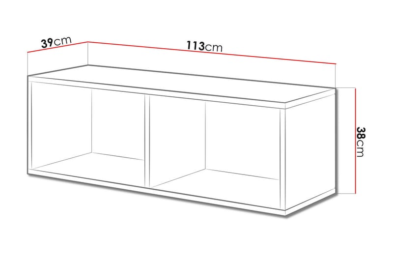 Roco TV-Bord 112,5x39x37,5 cm - Sort - Møbler - TV borde & mediemøbler - TV-borde