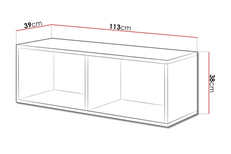 Roco TV-Bord 112,5x39x37,5 cm - Sort - TV-borde