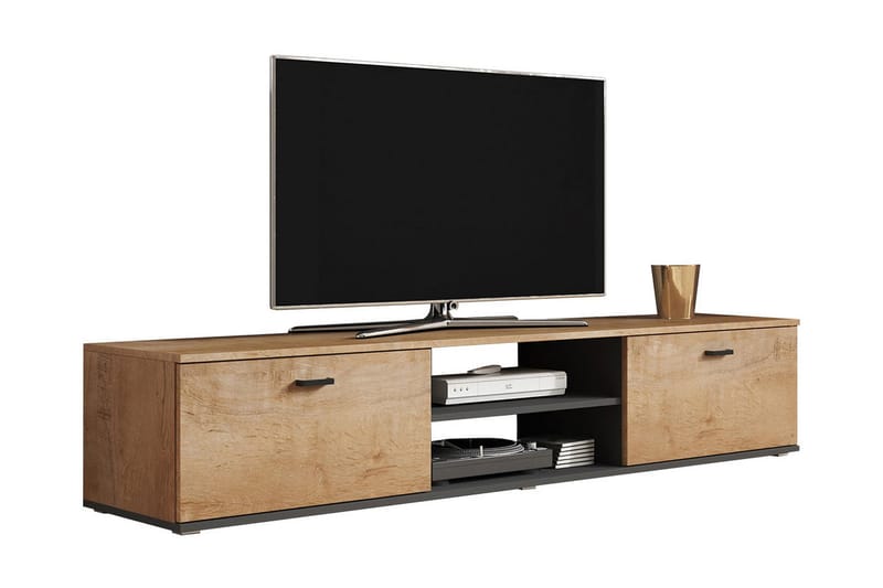 Ruskelsby TV-Bord 180 cm - Eg/Sort - TV-borde