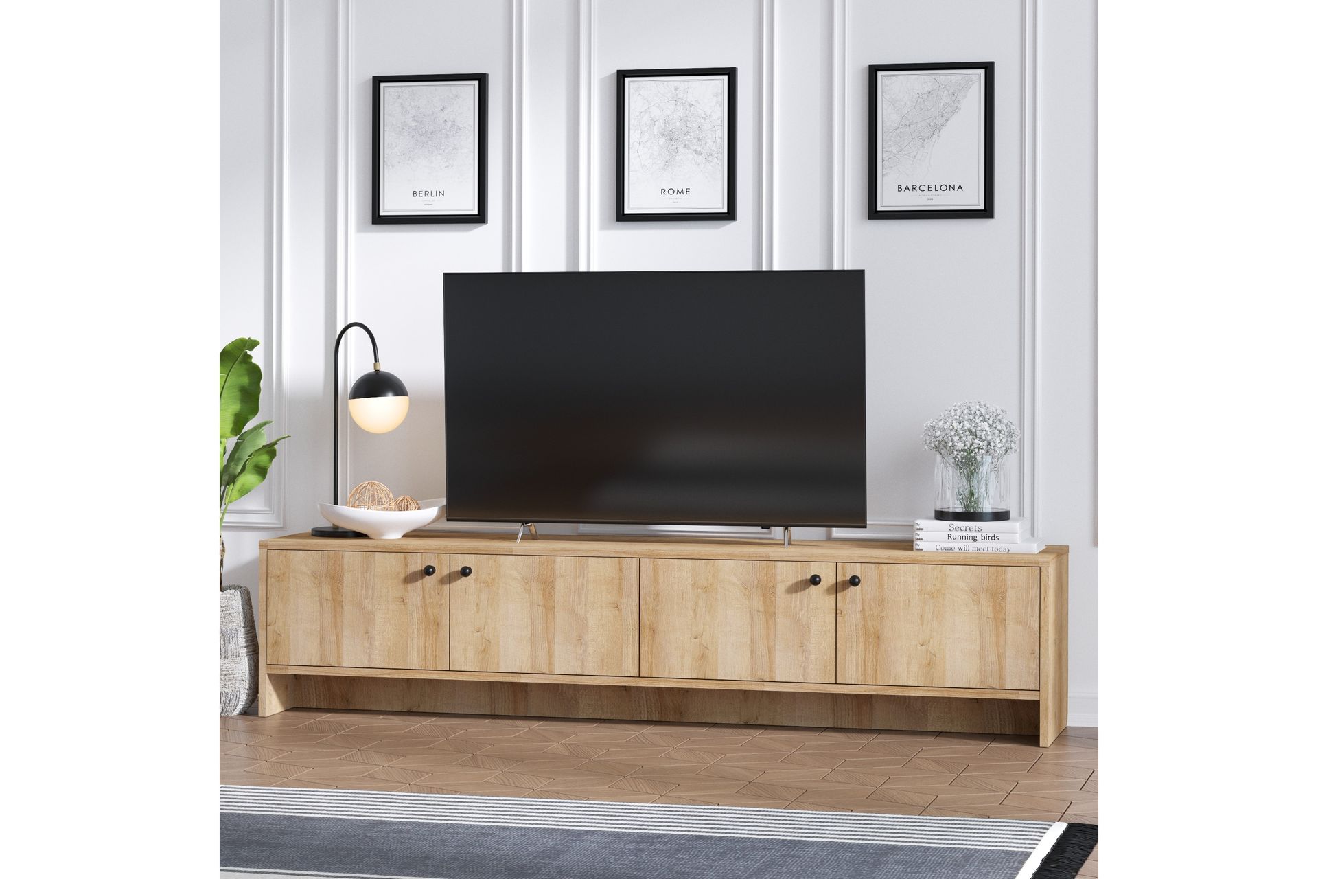 Saddaro TV-Bord 180 cm - Natur - Møbler - TV borde & mediemøbler - TV-borde