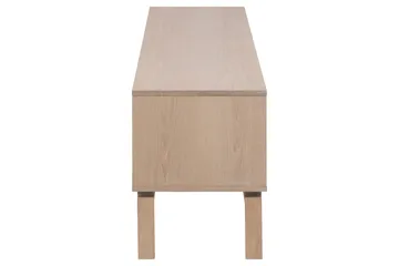 Sakie Gulvstående Tv-bænk 160 cm med Opbevaring i Lyst Træ - Lysebeige - Møbler - TV borde & mediemøbler - TV-borde
